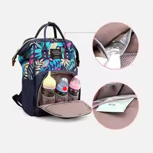 Sac a langer bleu compartiment ouvert