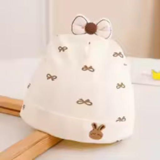 Bonnet bébé motif boucles
