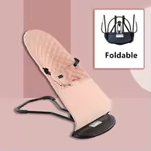 chaise à bascule rose