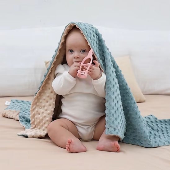 Couverture bébé | Ultra - douce à picots - Randonnée avec bébé