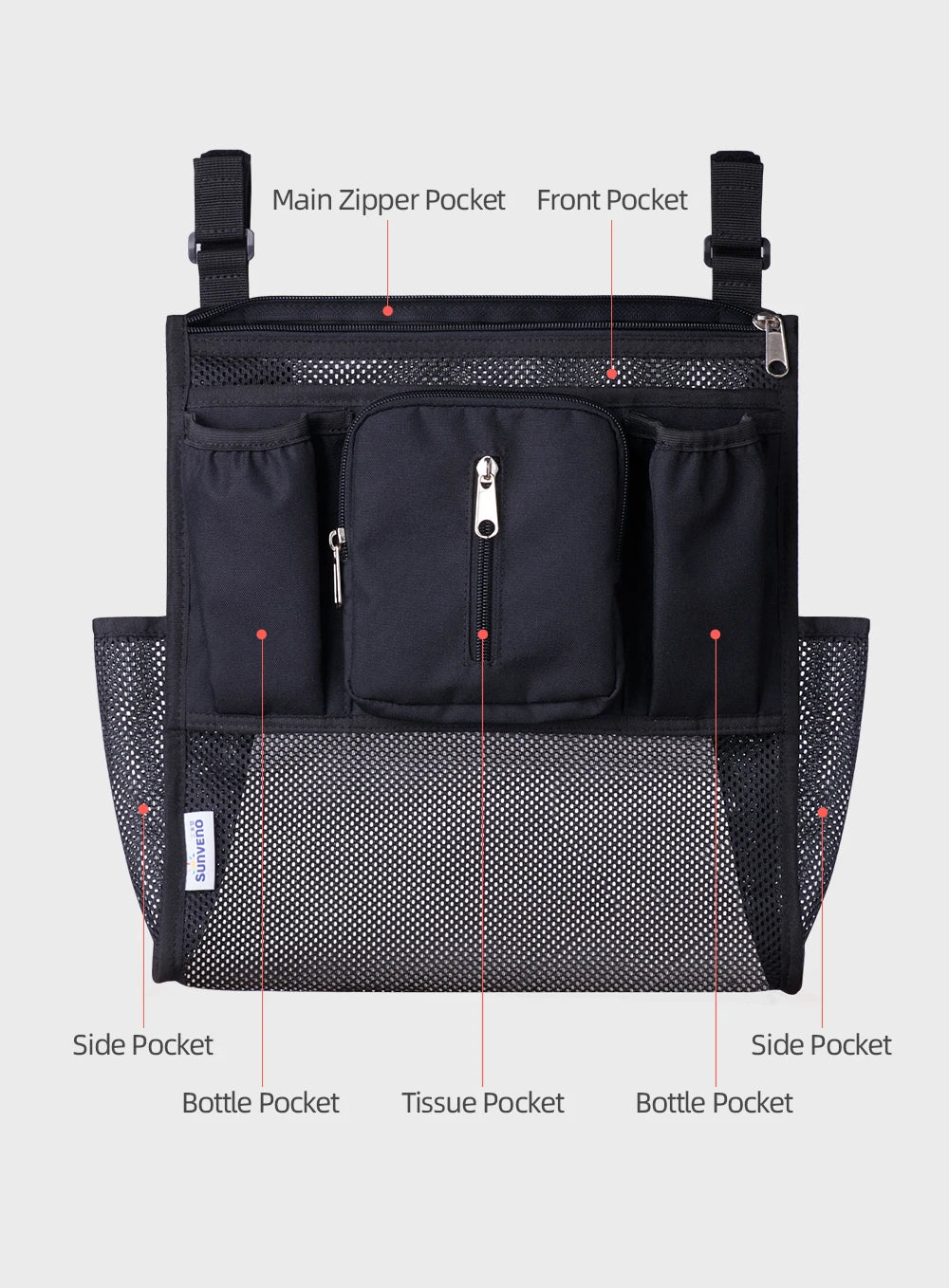 Organisateur de poussette | 7 poches, imperméable