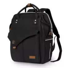 Sac à dos à langer noir
