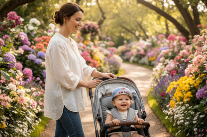 Casquette bébé | Denim réglable 6 - 24 mois - Randonnée avec bébé