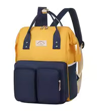 sac jaune et bleu marine