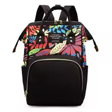 Sac a langer noir motif floral