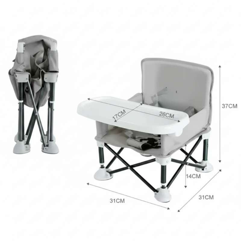 Chaise haute pliante mesure