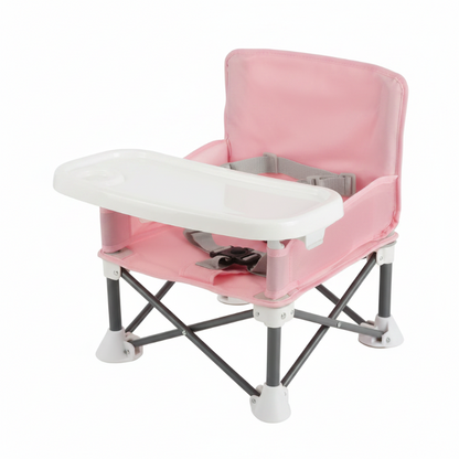 Chaise haute pliante rose