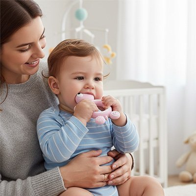 Anneau de dentition | Silicone Apaisant - Randonnée avec bébé