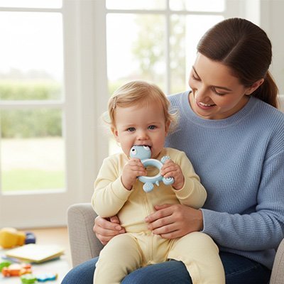 Anneau de dentition | Silicone Apaisant - Randonnée avec bébé