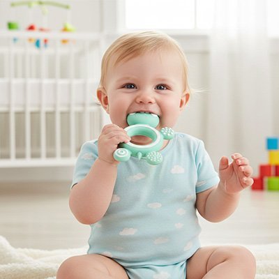 Anneau de dentition | Silicone Apaisant - Randonnée avec bébé