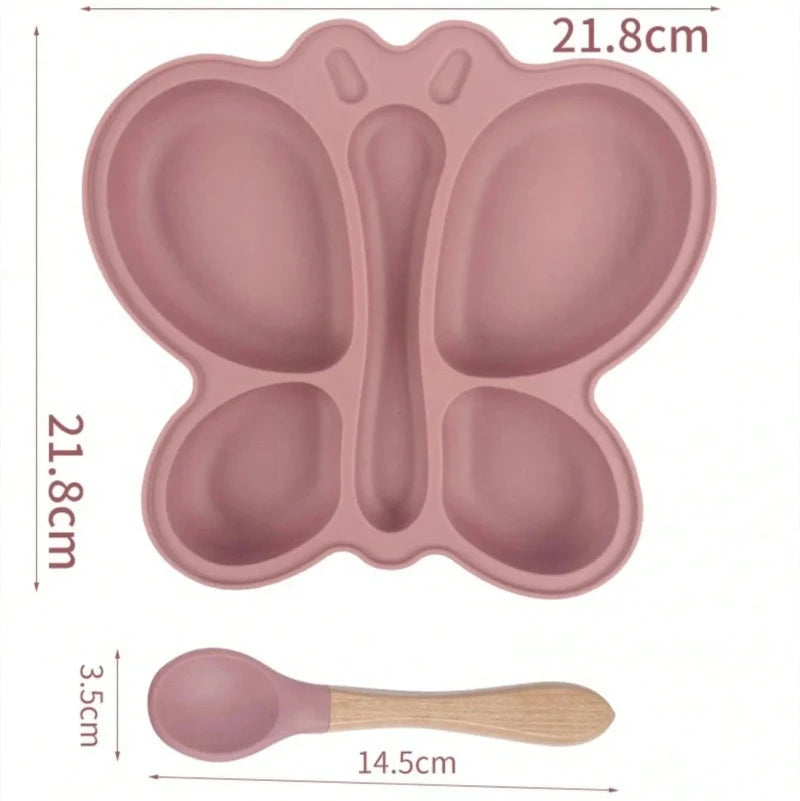 Mesure de l'assiette papillon et cuillère