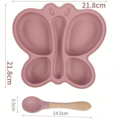 Mesure de l'assiette papillon et cuillère