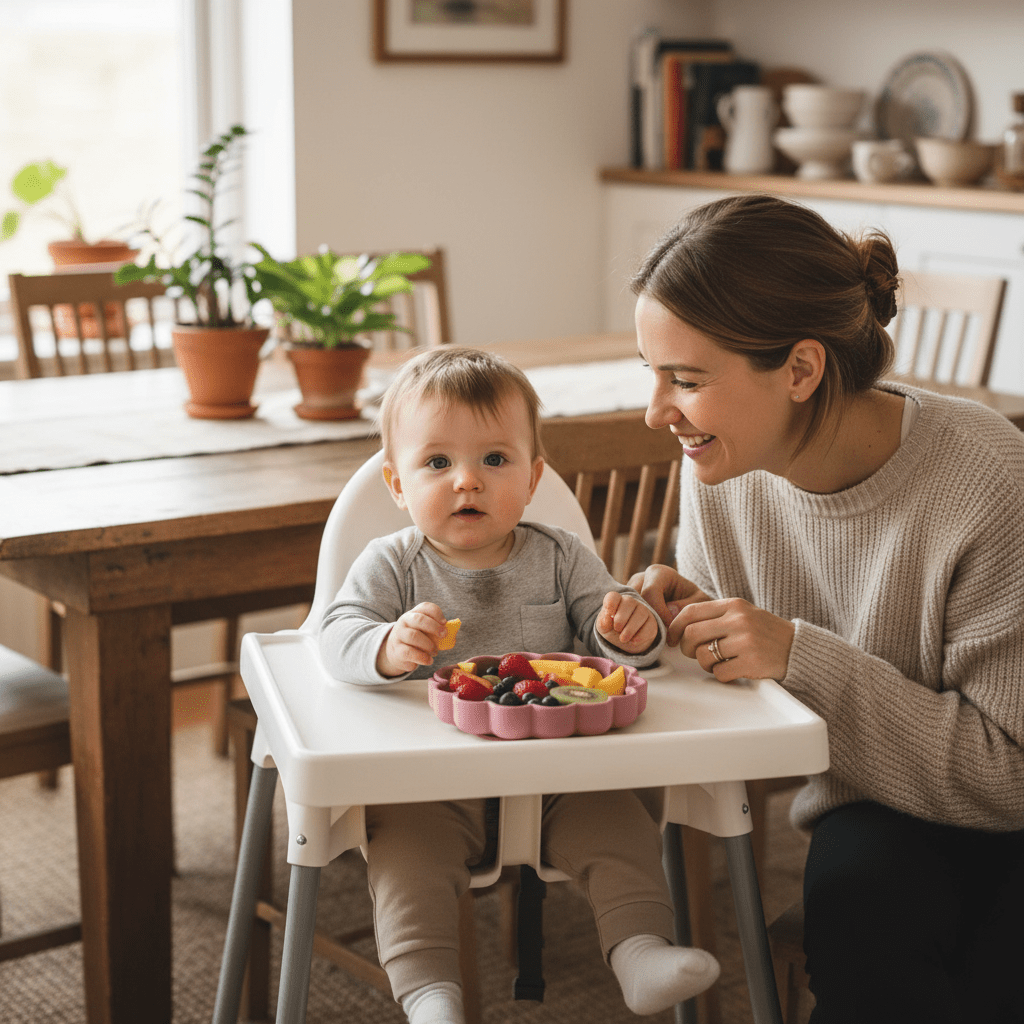 Assiette bébé ventouse | Motif tête de Lion en Silicone - Randonnée avec bébé