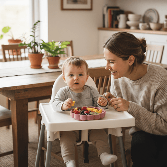 Assiette bébé ventouse | Motif tête de Lion en Silicone - Randonnée avec bébé