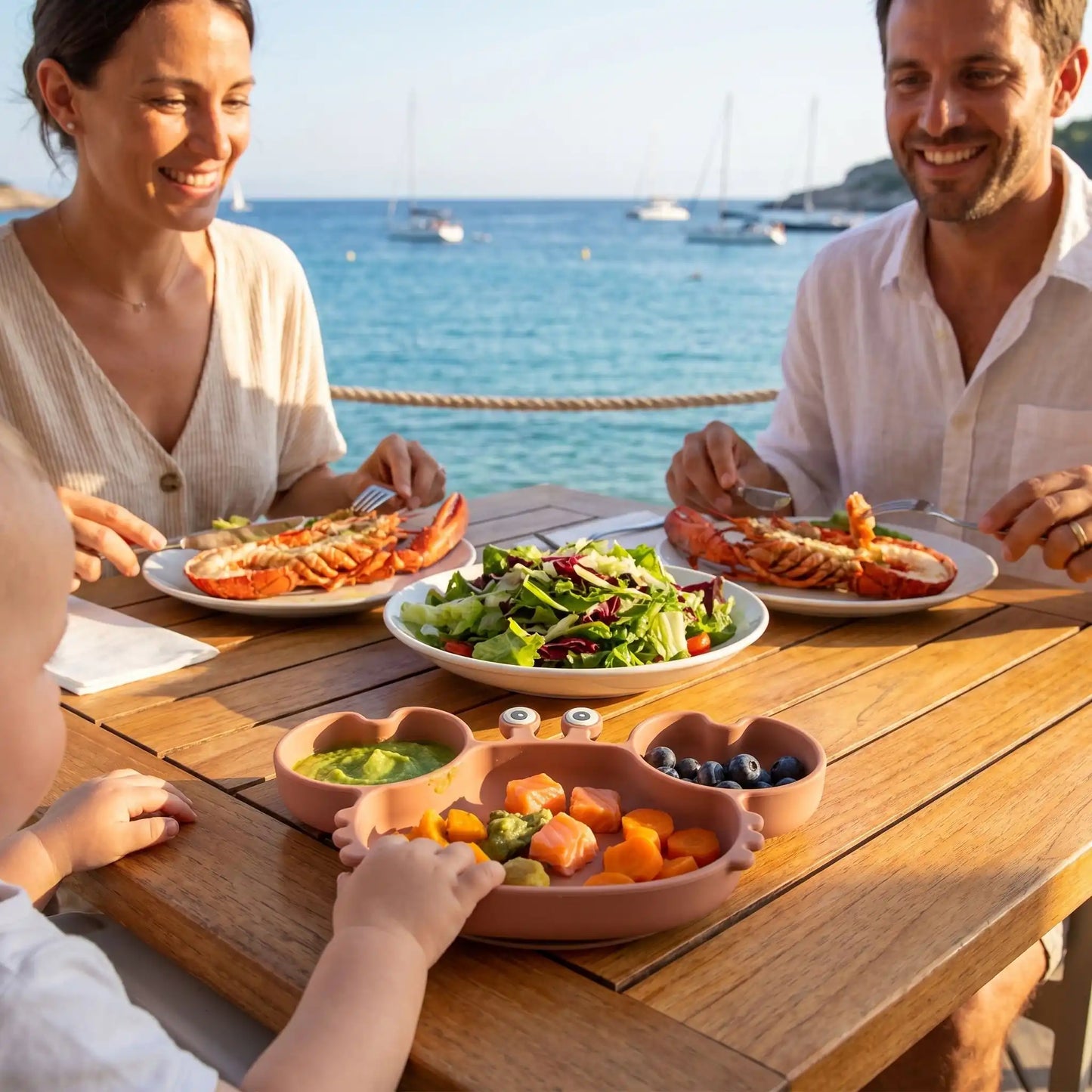 Assiette compartiment bébé | Assiette Crabe Gourmand