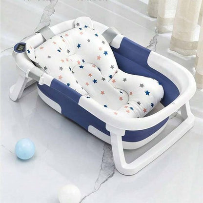 Baignoire bébé | Pliable, Matelas et Thermomètre Intégré - Randonnée avec bébé