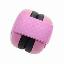 Casque anti-bruit rose à pois ou étoile