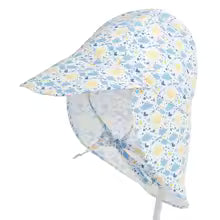Casquette blanc motif nuage et soleil