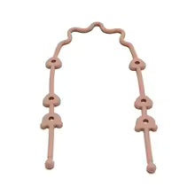 Attache tétine couleur pêche