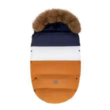 Chancelière poussette marine blanc brun
