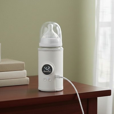 Chauffe biberon blanc avec câble USB-C inclus