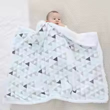 Couverture bleu pale polaire