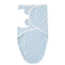 couverture d'emmaillotage bleu motif goutte d'eau