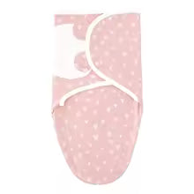 couverture d'emmaillotage nid d'ange rose motif coeur