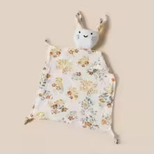 Doudou lapin motif fleurs