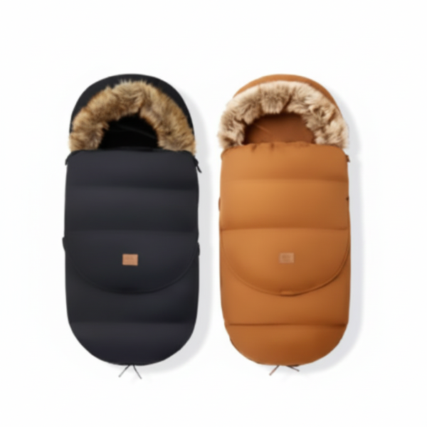 duo de chancelière poussette coloris disponible noir ou brun