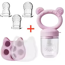 Kit de Sucette grignoteuse pour bebe Rose
