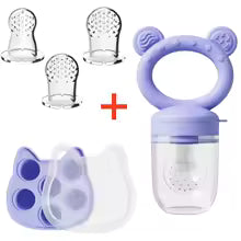 Kit de Sucette grignoteuse a fruits pour bebe Violet