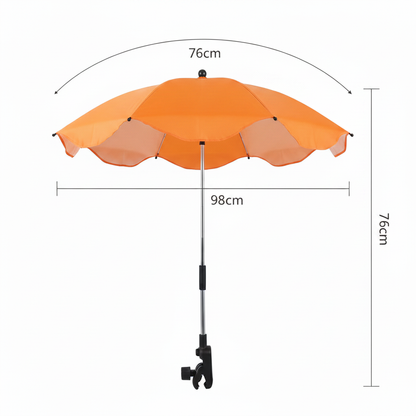 Parasol orange avec mesures