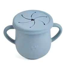 Pot conservation bébé ouverture spirale bleu pale