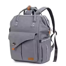 Sac à dos à langer gris