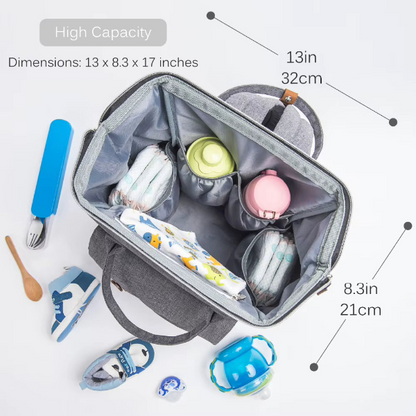 Vue intérieur du sac à dos à langer