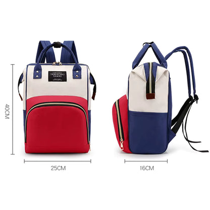 Sac à langer bleu-blanc-rouge mesure face et coté