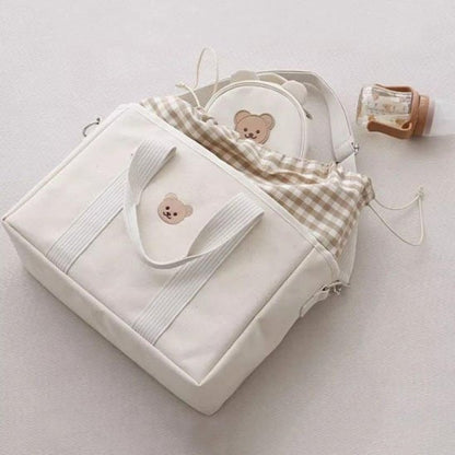 Sac à langer | Motif tête d'ourson - Randonnée avec bébé