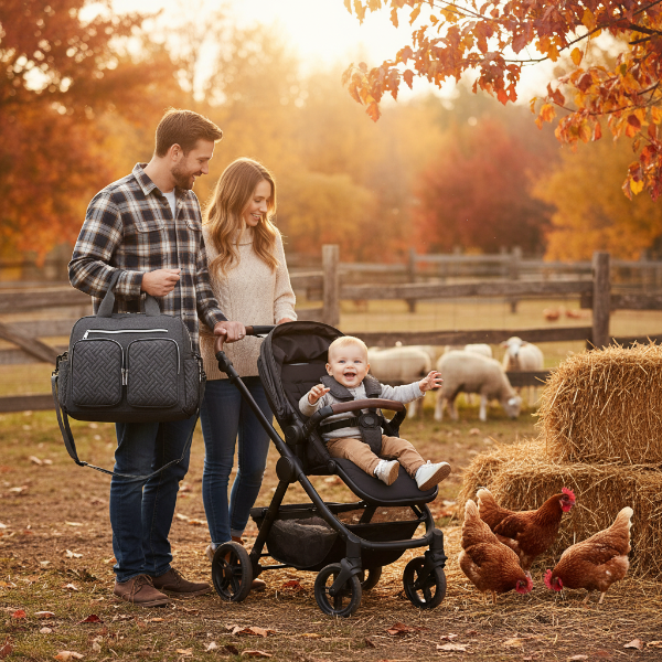 Famille ferme automne sac gris foncé KONO