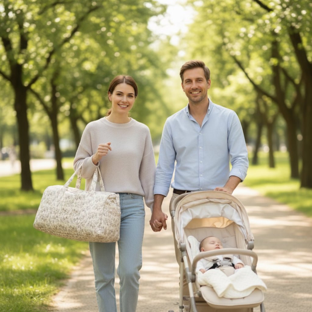 Sac à langer | Grande Capacité motif feuille - Randonnée avec bébé