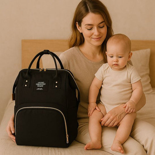 Sac à langer Noir | Sobre et Chic