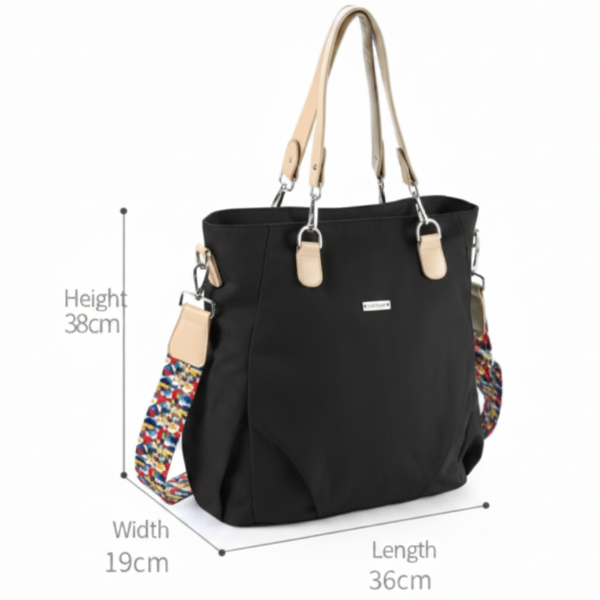 Mesure du sac à langer noir