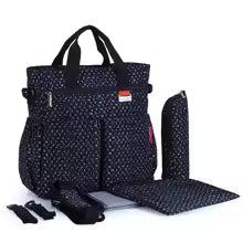 Sac à langer Bleu profond avec motif
