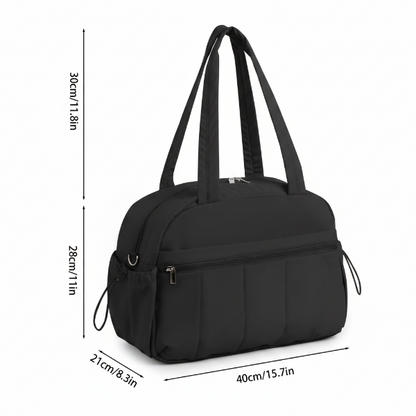 Sac à langer noir avec mesures