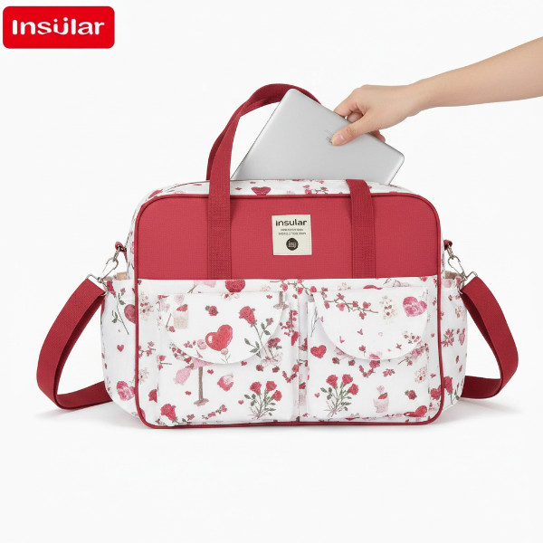 Sac Rose Rouge - dos avec iPad