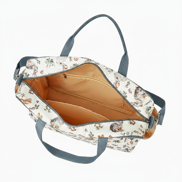 Vue de l'intérieur du sac avec ses compartiment