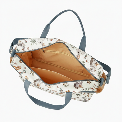 Vue de l'intérieur du sac avec ses compartiment