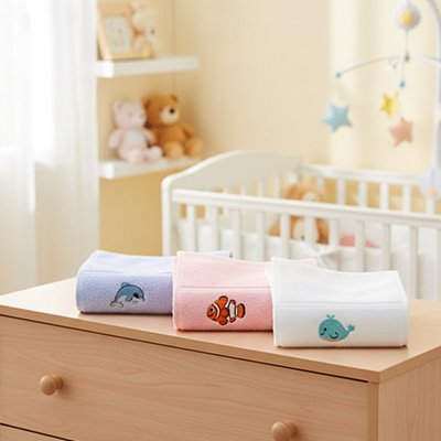 Serviette de bain bébé bureau
