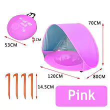 Tente piscine de plage rose