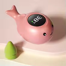 thermometre de bain baleine cartoon rose